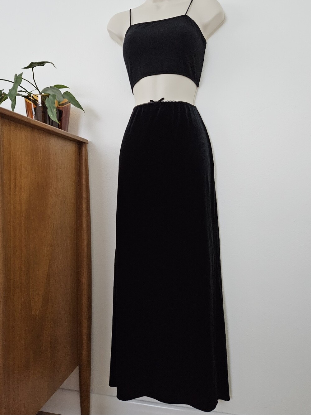 wild fable black velvet goth maxi skirt grunge whimsigoth witchy boho midi